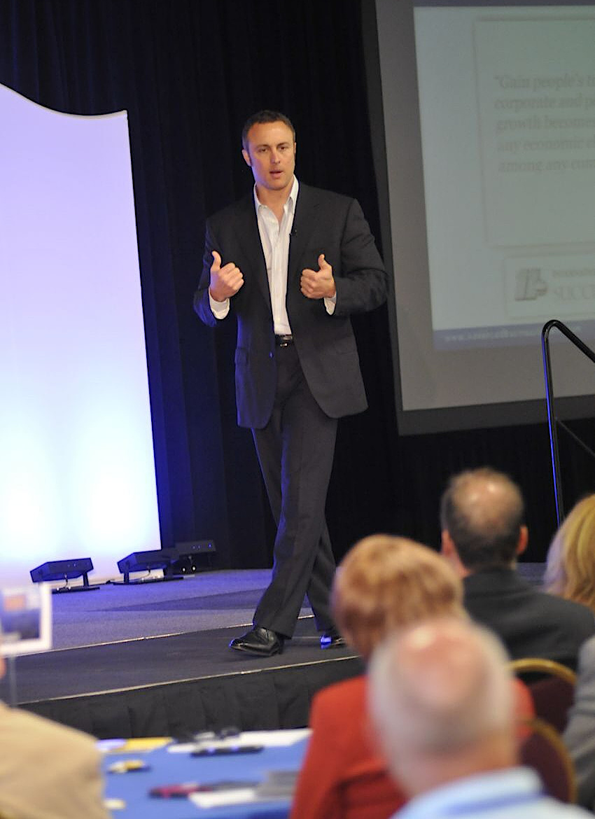 Chris Guerriero speaking at event